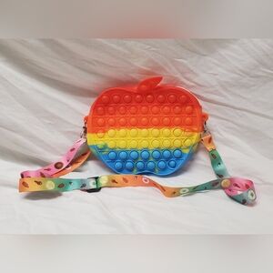 Rainbow Apple Pop-It Crossbody Bag